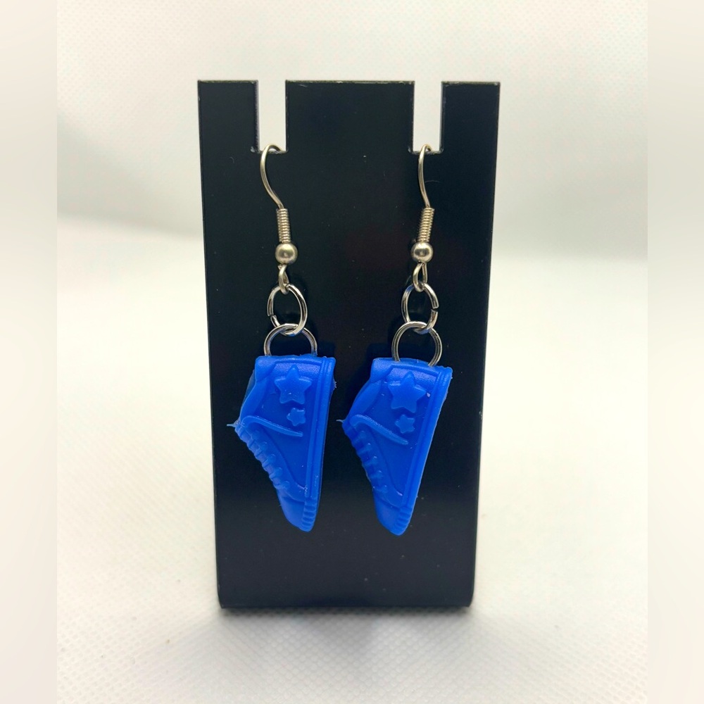 Handmade Barbiecore/Barbie blue sneaker earrings